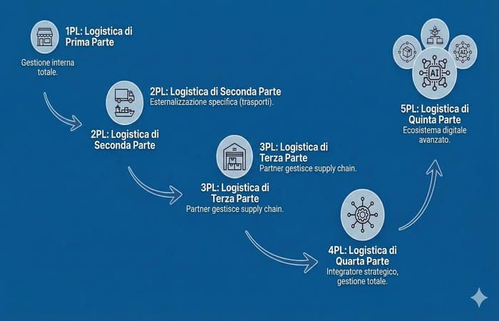 1PL, 2PL, 3PL, 4PL e 5PL: I livelli della logistica in outsourcing